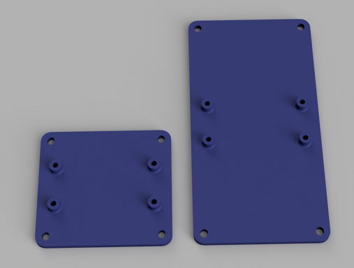 a small tray on the left and a large tray on right